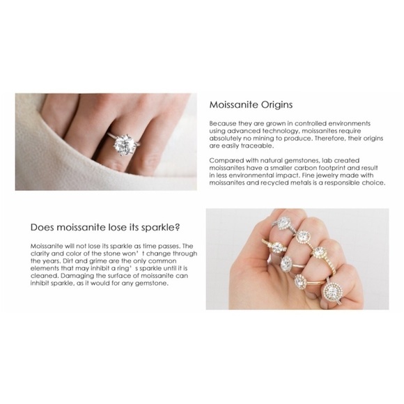 Certified 2ct t.w. Moissanite Round Halo Engagement Wedding Ring NEW - Picture 9 of 10